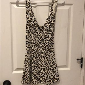 Torrid leopard print top with criss cross back-1XL